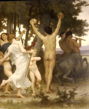  derecha Pintura al %c3%b3leo - La jeunesse de Bacchus derecha dt William Adolphe Bouguereau desnudo